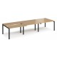 Adapt 1200mm Deep Sliding Top Triple Back to Back Bench Desk